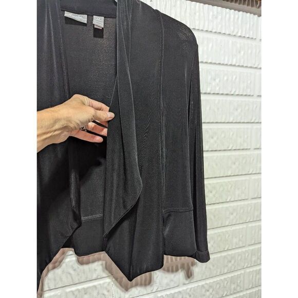 Travelers by Chico's Women's Black & Cream 2-Piece Geometric Pattern Top & Jacke - Picture 5 of 8